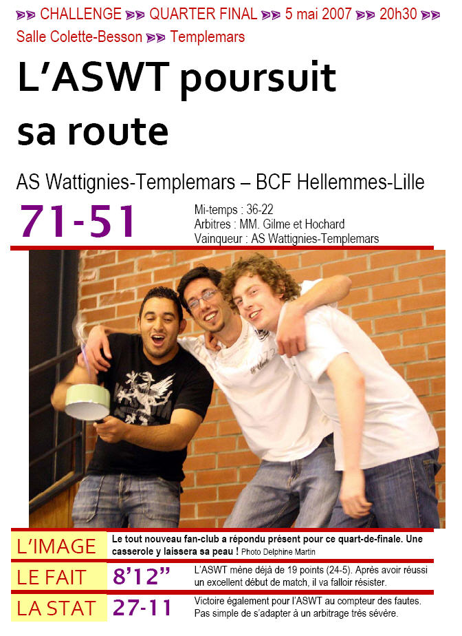 1/4 de finale du Challenge