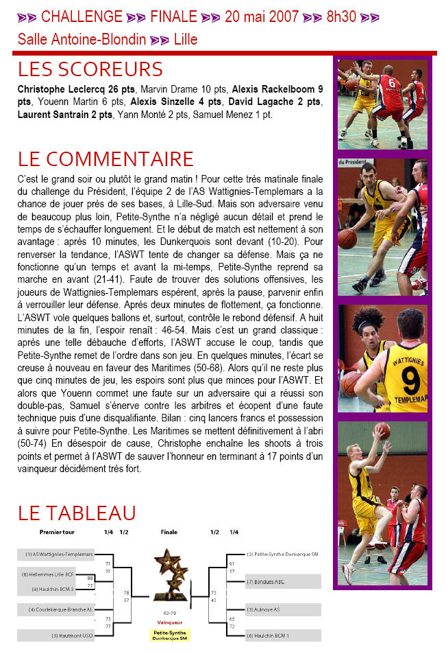 Finale du Challenge